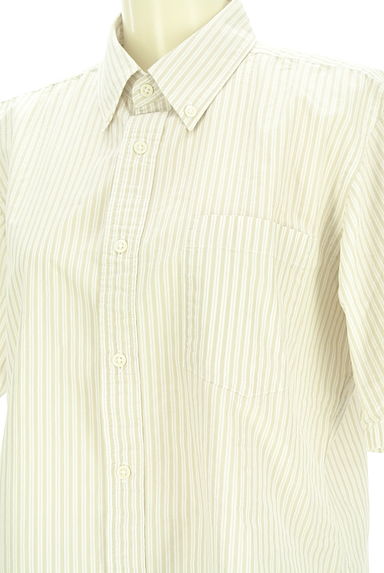 クリックで大画像表示 green label relaxing(グリーンレーベル リラクシング)の古着「ストライプコットンシャツ(カジュアルシャツ)」大画像4へ