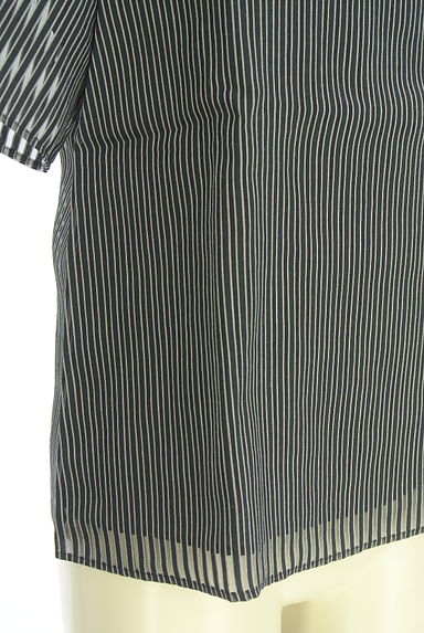 クリックで大画像表示 INDIVI(インディヴィ)の古着「INDIVI V.A.I ストライプ柄シアーカットソー(カットソー・プルオーバー)」大画像5へ