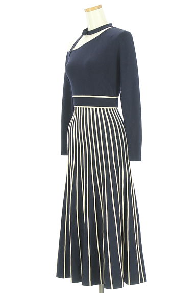 クリックで大画像表示 ROYAL PARTY(ロイヤルパーティ)の古着「切替ニットワンピース(ワンピース・チュニック)」大画像3へ
