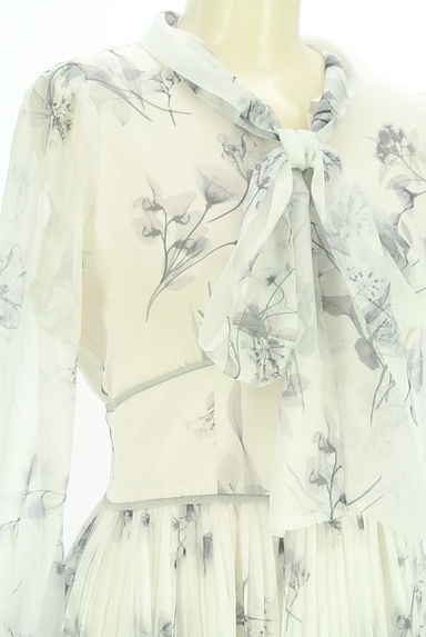 クリックで大画像表示 MERCURYDUO(マーキュリーデュオ)の古着「花柄シフォンワンピース(ワンピース・チュニック)」大画像4へ