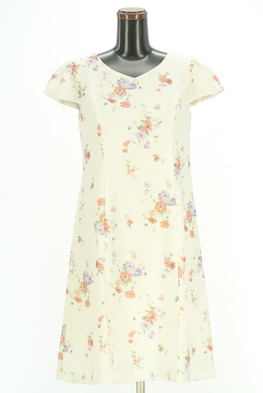 クリックで大画像表示 MISCH MASCH(ミッシュマッシュ)の古着「フレンチスリーブ花柄ワンピース(ワンピース・チュニック)」大画像1へ