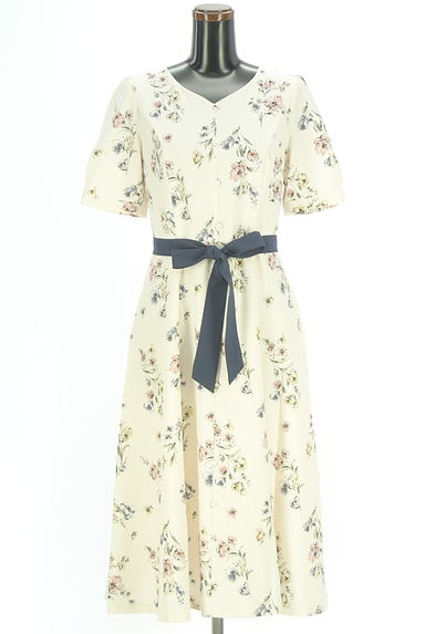 クリックで大画像表示 LAISSE PASSE(レッセパッセ)の古着「パフスリーブ花柄ワンピース(ワンピース・チュニック)」大画像1へ