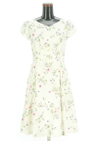 クリックで大画像表示 LAISSE PASSE(レッセパッセ)の古着「フレンチスリーブ花柄ワンピース(ワンピース・チュニック)」大画像4へ