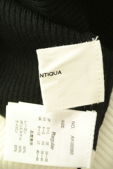 クリックで大画像表示 antiqua(アンティカ)の古着「バイカラーハイネックリブニットトップス(ニット)」大画像6へ