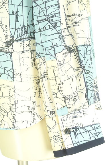 クリックで大画像表示 allureville(アルアバイル)の古着「地図柄配色ボウタイブラウス(ブラウス)」大画像5へ