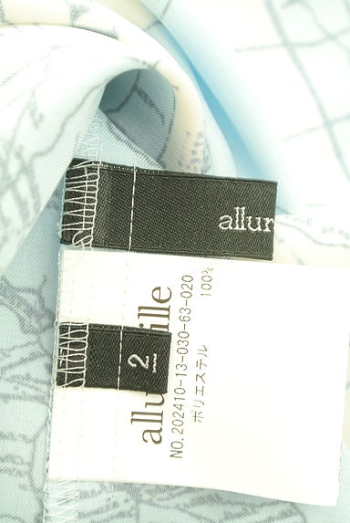 クリックで大画像表示 allureville(アルアバイル)の古着「地図柄配色ボウタイブラウス(ブラウス)」大画像6へ