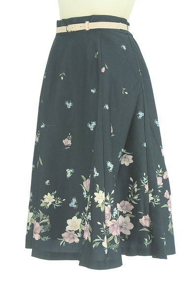 LAISSE PASSE（レッセパッセ）の古着「ベルト付き花柄フレアスカート（スカート）」大画像３へ