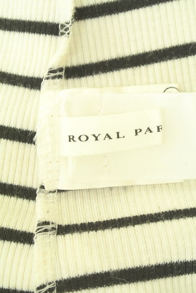ROYAL PARTY（ロイヤルパーティ）の古着「ボーダー柄Vネックリブカットソー（ニット）」大画像６へ