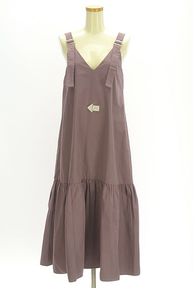 PROPORTION BODY DRESSING（プロポーションボディドレッシング）の古着「裾ペプラムサロペットスカート（キャミワンピース）」大画像４へ