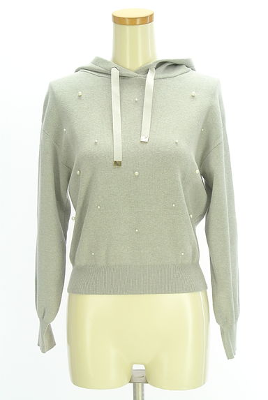 PROPORTION BODY DRESSING（プロポーションボディドレッシング）の古着「パール付きニットパーカー（ニット）」大画像１へ