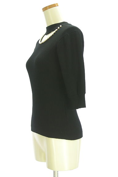 PROPORTION BODY DRESSING（プロポーションボディドレッシング）の古着「5分袖リブ編みニット（ニット）」大画像３へ