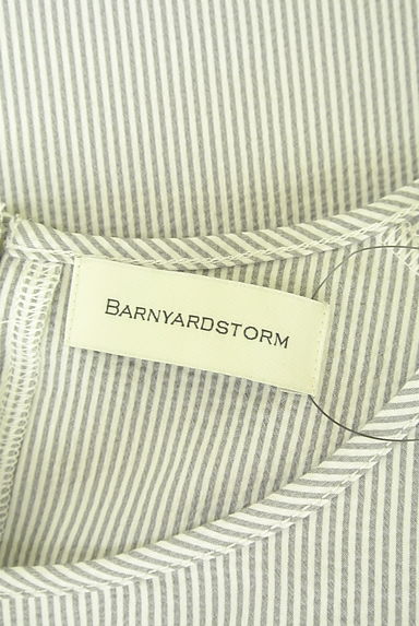 BARNYARDSTORM（バンヤードストーム）の古着「ストライプ柄ラッフルスリーブブラウス（ブラウス）」大画像６へ