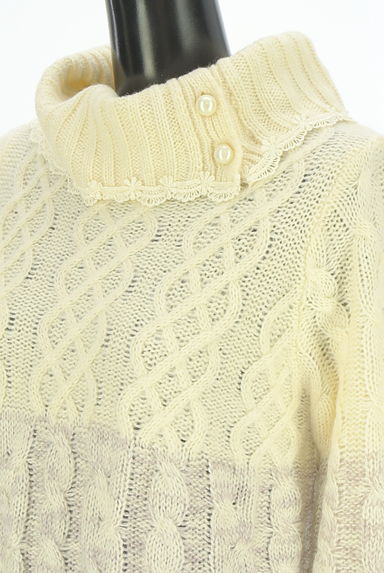 axes femme（アクシーズファム）の古着「オフタートルケーブル編みニットワンピース（ワンピース・チュニック）」大画像４へ