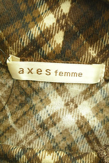 axes femme（アクシーズファム）の古着「配色チェックオフスタンドプルオーバー（カットソー・プルオーバー）」大画像６へ