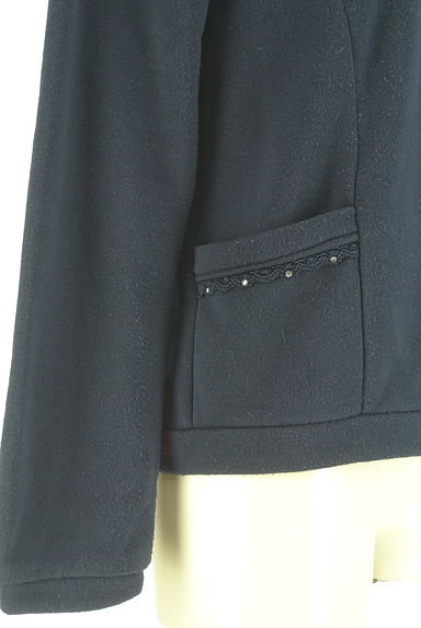 axes femme（アクシーズファム）の古着「フラワーレース切替裏起毛ジップアップパーカー（スウェット・パーカー）」大画像５へ