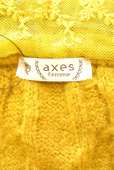 axes femme（アクシーズファム）の古着「Ｖネックケーブル編みニット（ニット）」大画像６へ