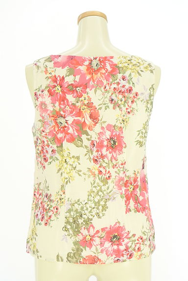 クリックで大画像表示 Laura Ashley(ローラアシュレイ)の古着「花柄ノースリリネンブラウス(カットソー・プルオーバー)」大画像2へ