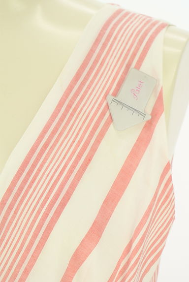クリックで大画像表示 INED(イネド)の古着「ベルト付きカシュクール綿麻ロングワンピ(キャミワンピース)」大画像5へ