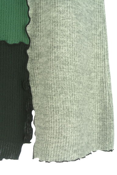 クリックで大画像表示 antiqua(アンティカ)の古着「patterntorso 配色ロングリブニットスカート(ロングスカート・マキシスカート)」大画像5へ