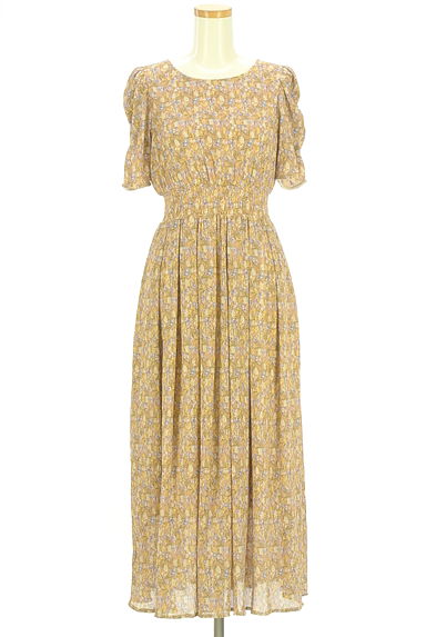 クリックで大画像表示 JILL by JILLSTUART(ジルバイジルスチュアート)の古着「花柄楊柳シフォンロングワンピース(ワンピース・チュニック)」大画像1へ