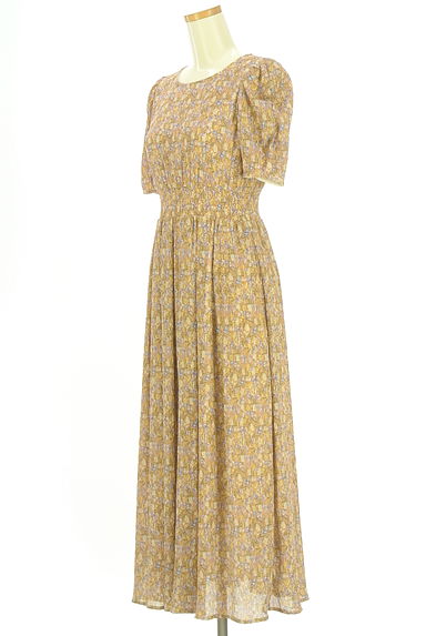 クリックで大画像表示 JILL by JILLSTUART(ジルバイジルスチュアート)の古着「花柄楊柳シフォンロングワンピース(ワンピース・チュニック)」大画像3へ