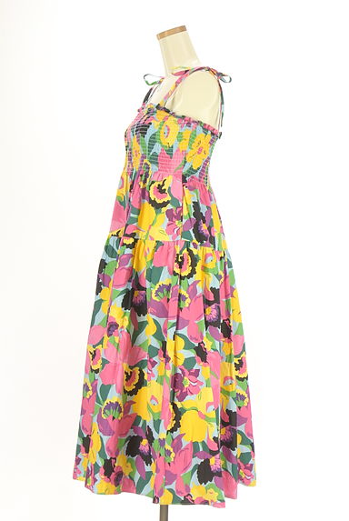 クリックで大画像表示 kate spade new york(ケイトスペード ニューヨーク)の古着「花柄ロングフレアキャミワンピース(キャミワンピース)」大画像3へ
