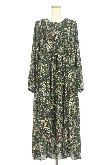 クリックで大画像表示 SLOBE IENA(スローブイエナ)の古着「花柄ロングシフォンワンピース(ワンピース・チュニック)」大画像1へ