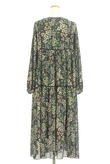 クリックで大画像表示 SLOBE IENA(スローブイエナ)の古着「花柄ロングシフォンワンピース(ワンピース・チュニック)」大画像2へ