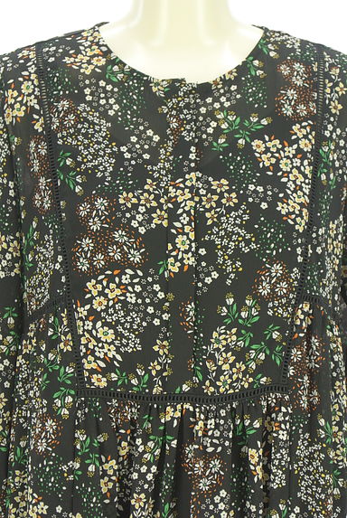 クリックで大画像表示 SLOBE IENA(スローブイエナ)の古着「花柄ロングシフォンワンピース(ワンピース・チュニック)」大画像4へ