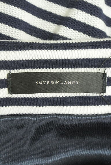 クリックで大画像表示 INTER PLANET(インタープラネット)の古着「フレンチスリーブボーダー膝丈ワンピース(ワンピース・チュニック)」大画像6へ