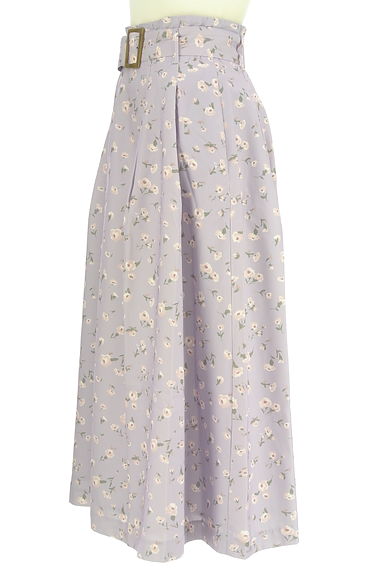 クリックで大画像表示 dazzlin(ダズリン)の古着「ベルト付き花柄ロングフレアスカート(ロングスカート・マキシスカート)」大画像3へ