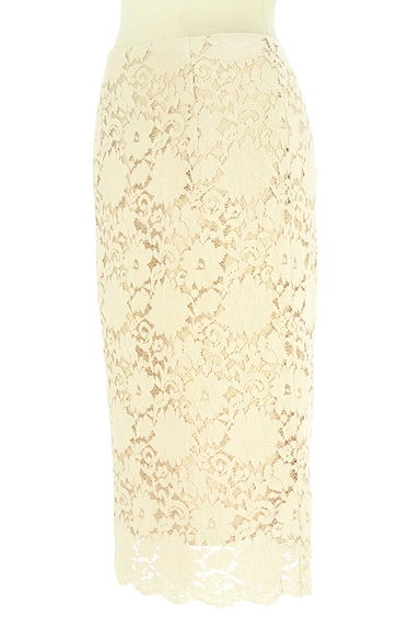クリックで大画像表示 NATURAL BEAUTY BASIC(ナチュラルビューティベーシック)の古着「膝下総レースタイトスカート(ロングスカート・マキシスカート)」大画像3へ