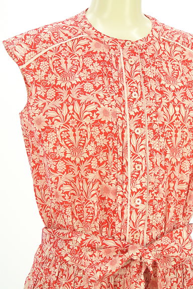 クリックで大画像表示 MACKINTOSH PHILOSOPHY(マッキントッシュ フィロソフィー)の古着「ベルト付きボタニカル柄膝丈ワンピース(ワンピース・チュニック)」大画像4へ