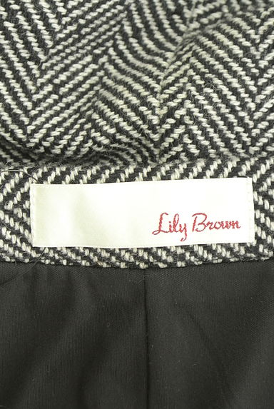 クリックで大画像表示 Lily Brown(リリーブラウン)の古着「膝下丈刺繍入りヘリンボーンペンシルスカート(スカート)」大画像6へ