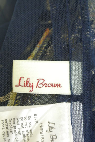 クリックで大画像表示 Lily Brown(リリーブラウン)の古着「花柄刺繍チュールスカート(スカート)」大画像6へ