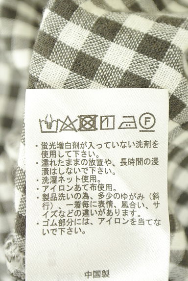 クリックで大画像表示 Samansa Mos2(サマンサモスモス)の古着「ドルマンボリューム袖チェックブラウス(ブラウス)」大画像5へ