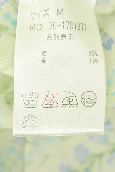 クリックで大画像表示 Samansa Mos2(サマンサモスモス)の古着「ドロストヘム花柄ノースリブラウス(ブラウス)」大画像5へ
