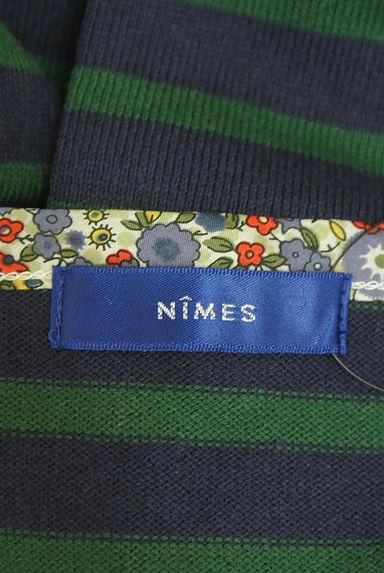 クリックで大画像表示 NIMES(ニーム)の古着「花柄パイピングボーダー膝丈ワンピース(ワンピース・チュニック)」大画像6へ