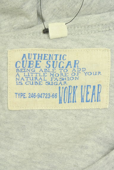クリックで大画像表示 CUBE SUGAR(キューブシュガー)の古着「レイヤード風ロゴTシャツチュニック(ワンピース・チュニック)」大画像6へ