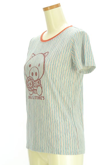 クリックで大画像表示 drug store's(ドラッグストアーズ)の古着「ストライプ×ブタプリントTシャツ(Tシャツ)」大画像3へ