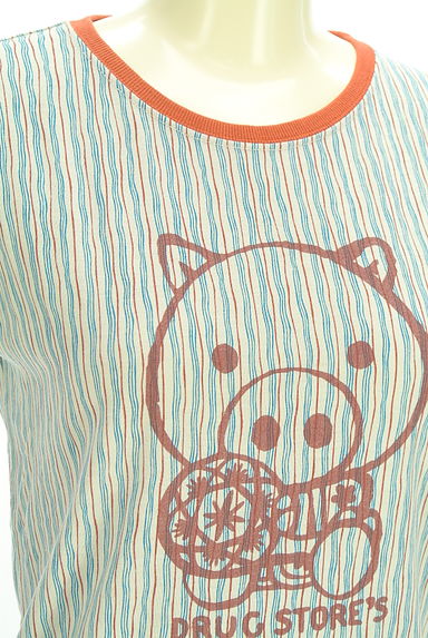 クリックで大画像表示 drug store's(ドラッグストアーズ)の古着「ストライプ×ブタプリントTシャツ(Tシャツ)」大画像4へ