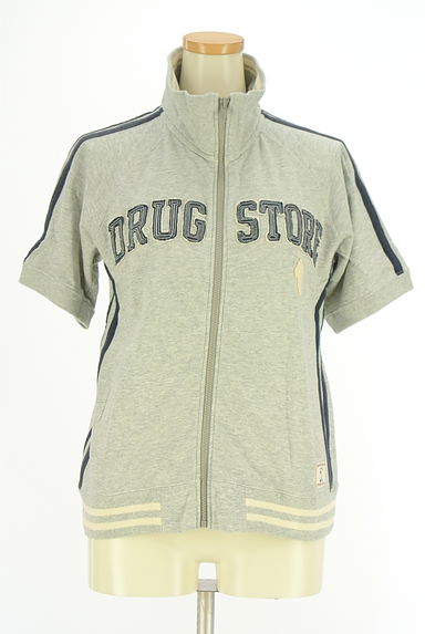 クリックで大画像表示 drug store's(ドラッグストアーズ)の古着「ワッペンロゴ半そでトラックジャケット(スウェット・パーカー)」大画像1へ