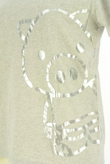 クリックで大画像表示 drug store's(ドラッグストアーズ)の古着「シルバー箔プリントTシャツ(Tシャツ)」大画像4へ