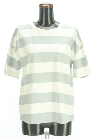 クリックで大画像表示 CUBE SUGAR(キューブシュガー)の古着「ボーダー柄半そでTシャツ(Tシャツ)」大画像1へ