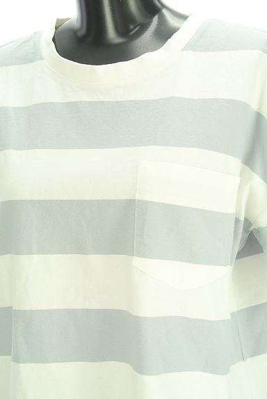 クリックで大画像表示 CUBE SUGAR(キューブシュガー)の古着「ボーダー柄半そでTシャツ(Tシャツ)」大画像4へ