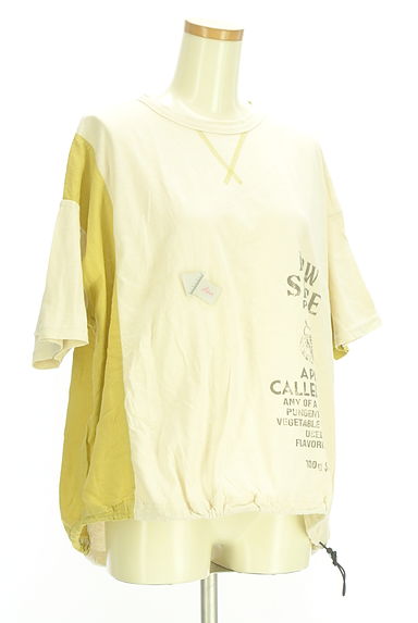 クリックで大画像表示 CUBE SUGAR(キューブシュガー)の古着「ドロストヘム配色プルオーバー(Tシャツ)」大画像4へ