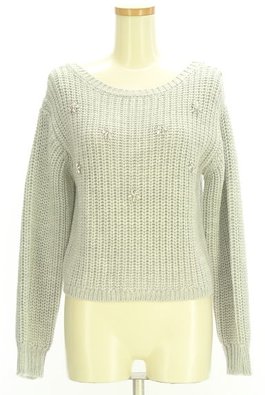クリックで大画像表示 PROPORTION BODY DRESSING(プロポーションボディドレッシング)の古着「ビジュー付きニット(ニット)」大画像1へ
