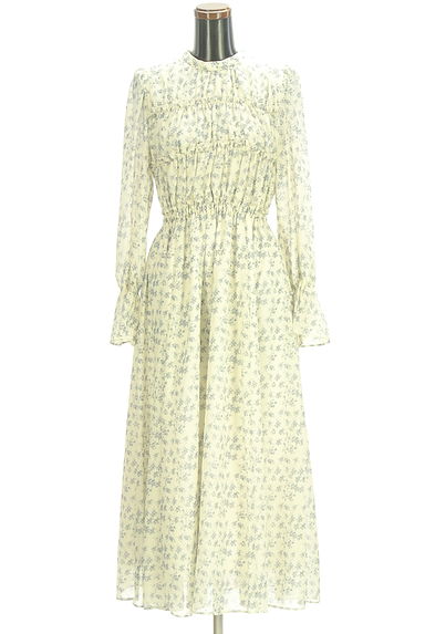 クリックで大画像表示 PROPORTION BODY DRESSING(プロポーションボディドレッシング)の古着「小花柄ロングフレアワンピース(ワンピース・チュニック)」大画像1へ