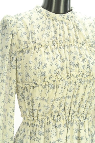 クリックで大画像表示 PROPORTION BODY DRESSING(プロポーションボディドレッシング)の古着「小花柄ロングフレアワンピース(ワンピース・チュニック)」大画像4へ