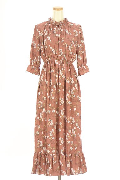 クリックで大画像表示 dazzlin(ダズリン)の古着「5分袖花柄ロングワンピース(ワンピース・チュニック)」大画像1へ
